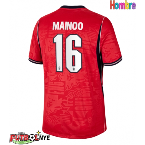 Camiseta Inglaterra Kobbie Mainoo #16 Visitante Equipación Mundial 2026 manga corta